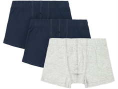 Name It grey melange/dark sapphire boxershorts (3-pack)